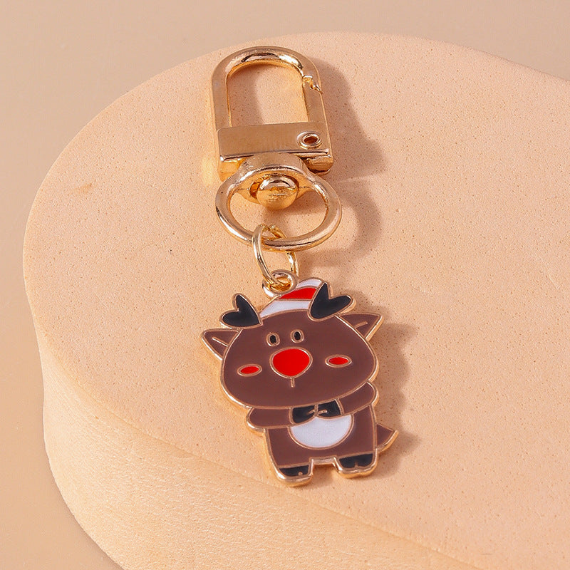 Wholesale Christmas Zinc Alloy Cartoon Keychain